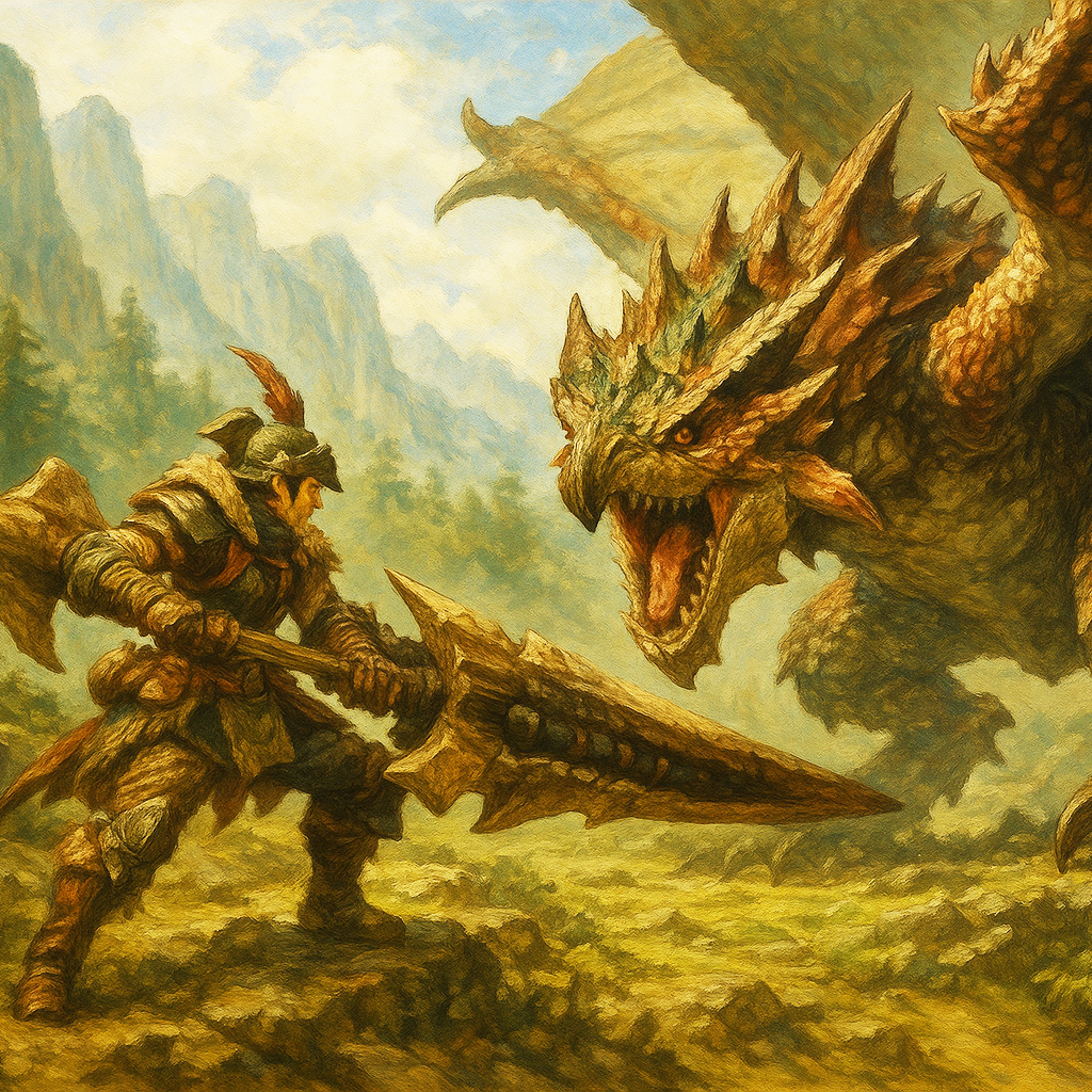 モンスターハンター風の絵画